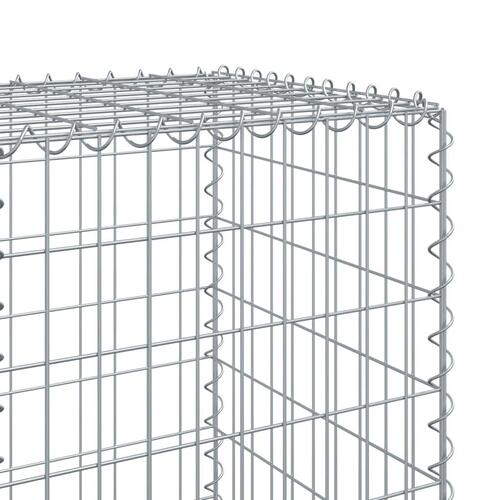 Gabionkurv med cover 300x50x150 cm galvaniseret jern