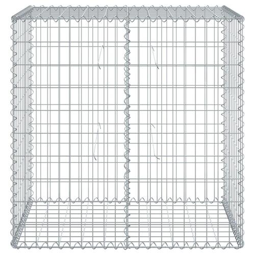 Gabionkurv med cover 100x50x100 cm galvaniseret jern