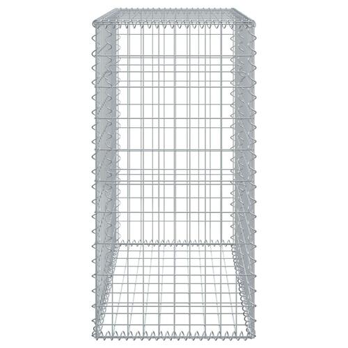 Gabionkurv med cover 100x50x100 cm galvaniseret jern