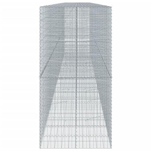 Gabionkurv med cover 1050x100x200 cm galvaniseret jern