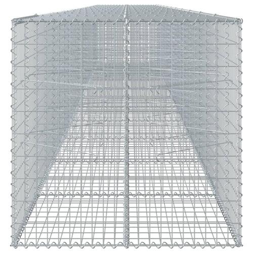 Gabionkurv med cover 1100x100x100 cm galvaniseret jern