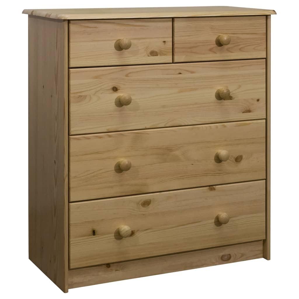 Kommode 75x35x80,5 cm massivt fyrretræ