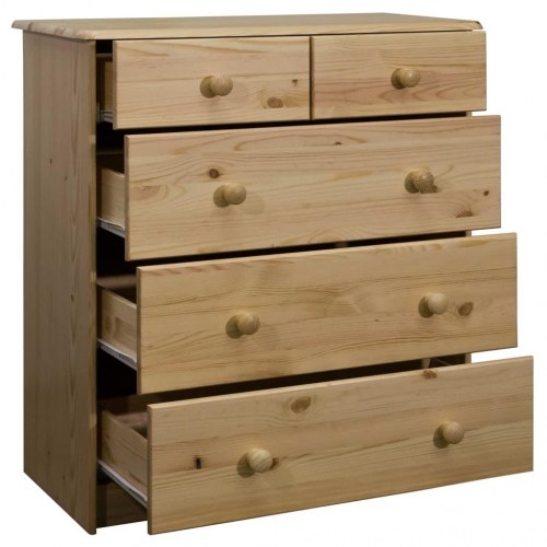 Kommode 75x35x80,5 cm massivt fyrretræ