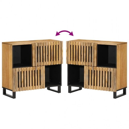 Skænk 80x34x75 cm massivt ru mangotræ