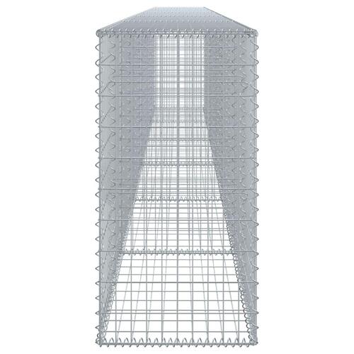 Gabionkurv med cover 600x50x100 cm galvaniseret jern