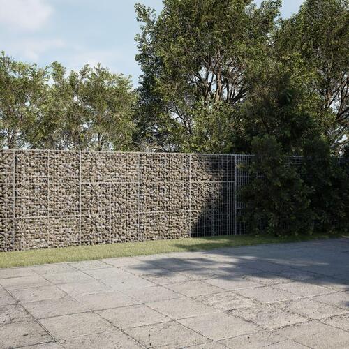 Gabionkurv med cover 1100x50x150 cm galvaniseret jern
