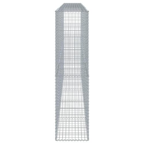 Gabionkurv med cover 500x50x200 cm galvaniseret jern