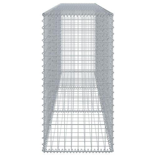 Gabionkurv med cover 300x50x100 cm galvaniseret jern