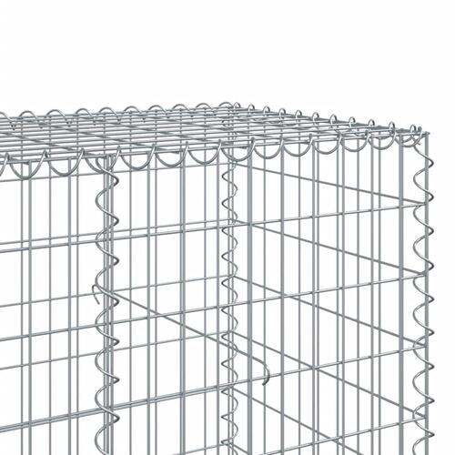 Gabionkurv med cover 100x100x100 cm galvaniseret jern