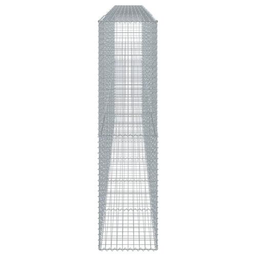 Gabionkurv med cover 600x50x200 cm galvaniseret jern