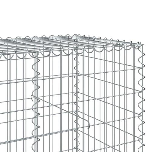 Gabionkurv med cover 1050x100x100 cm galvaniseret jern