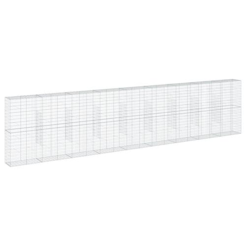 Gabionkurv med cover 900x50x200 cm galvaniseret jern