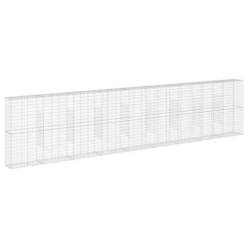 Gabionkurv med cover 900x50x200 cm galvaniseret jern