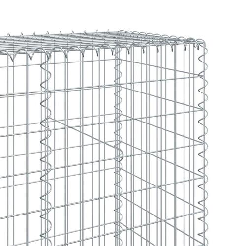 Gabionkurv med cover 900x50x200 cm galvaniseret jern
