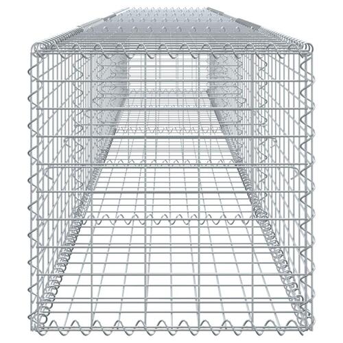 Gabionkurv med cover 500x50x50 cm galvaniseret jern