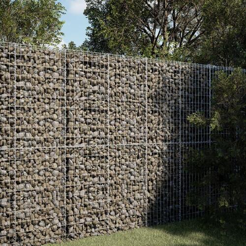 Gabionkurv med cover 150x100x200 cm galvaniseret jern