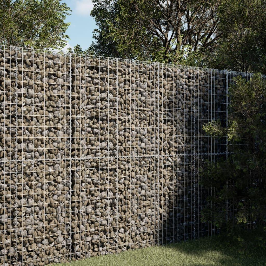 Gabionkurv med cover 150x100x200 cm galvaniseret jern