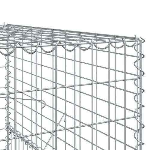 Gabionkurv med cover 100x100x150 cm galvaniseret jern