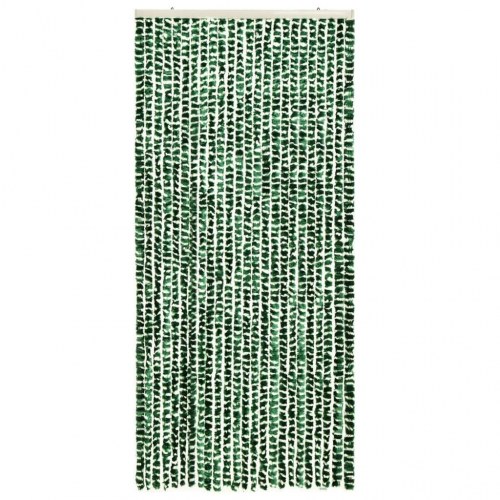 Insektgardin 90×220 cm i chenille - grøn/hvid
