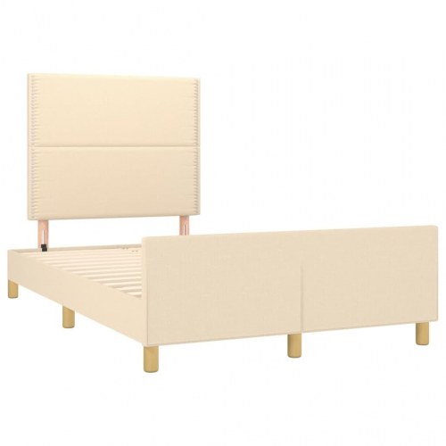 Sengeramme uden madras Creme 120x200 cm Stof