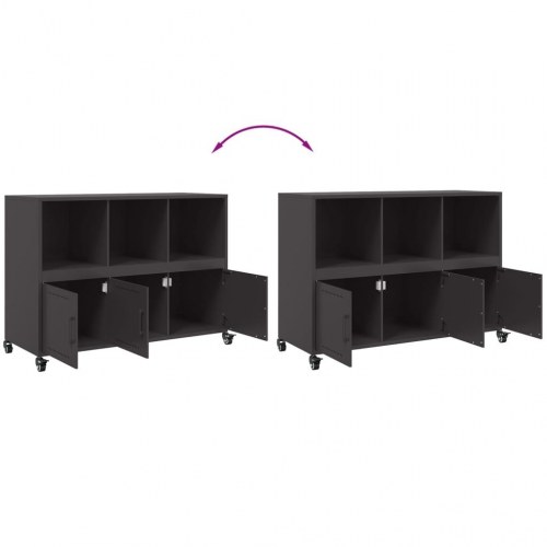 Skænk 100,5x39x72 cm stål sort