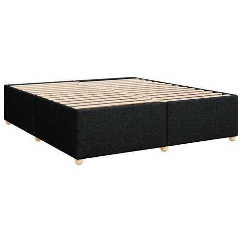 Kontinentalseng med madras 200x200 cm stof sort