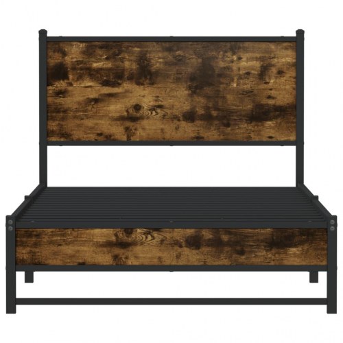 Sengeramme 100 x 190 cm uden madras - røget egetræsfarve