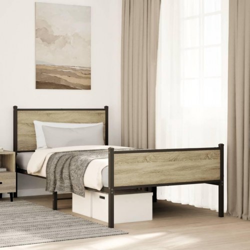 Sengeramme 107 x 203 cm i metal - sonoma-eg