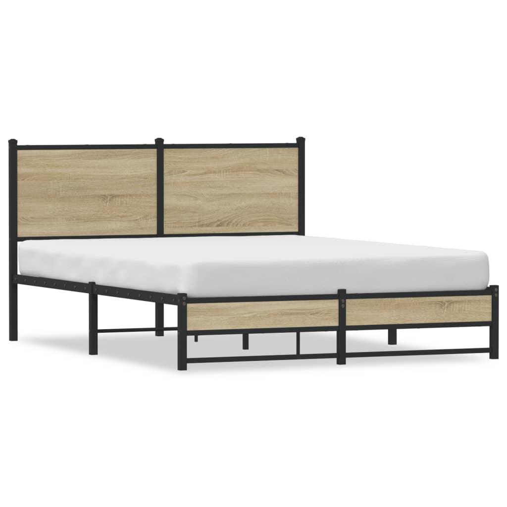 Sengeramme uden madras 140x200 cm metal sonoma-eg