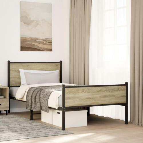 Sengeramme i metal 100 x 190 cm - sonoma-eg