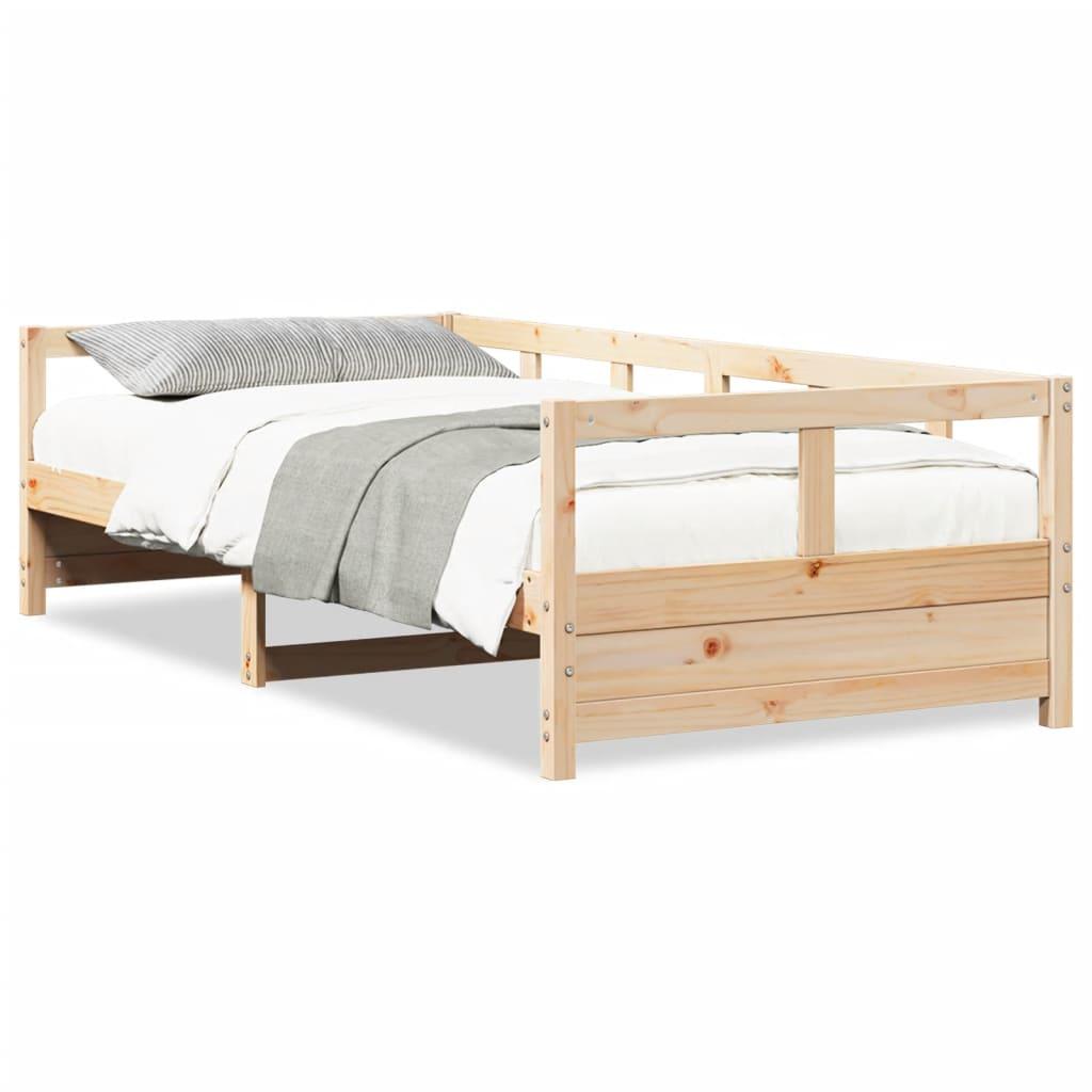 Daybed 80×200 cm i massivt fyrretræ - naturfarvet sengeramme