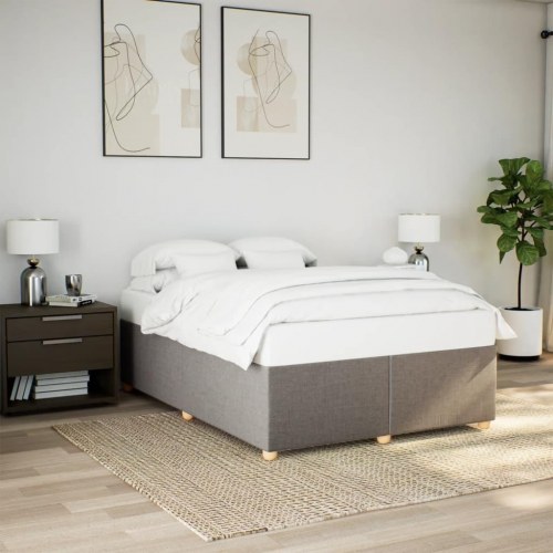 Sengeramme uden madras 140 x 200 cm i stof - gråbrun
