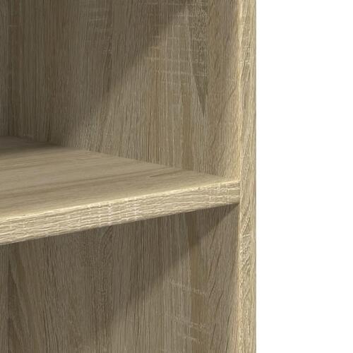 Sidebord med hjul 55x60x78 cm konstrueret træ sonoma-eg