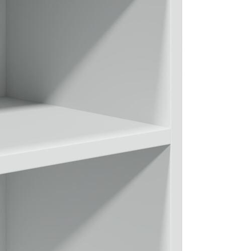 Sidebord med hjul 55x60x78 cm konstrueret træ hvid