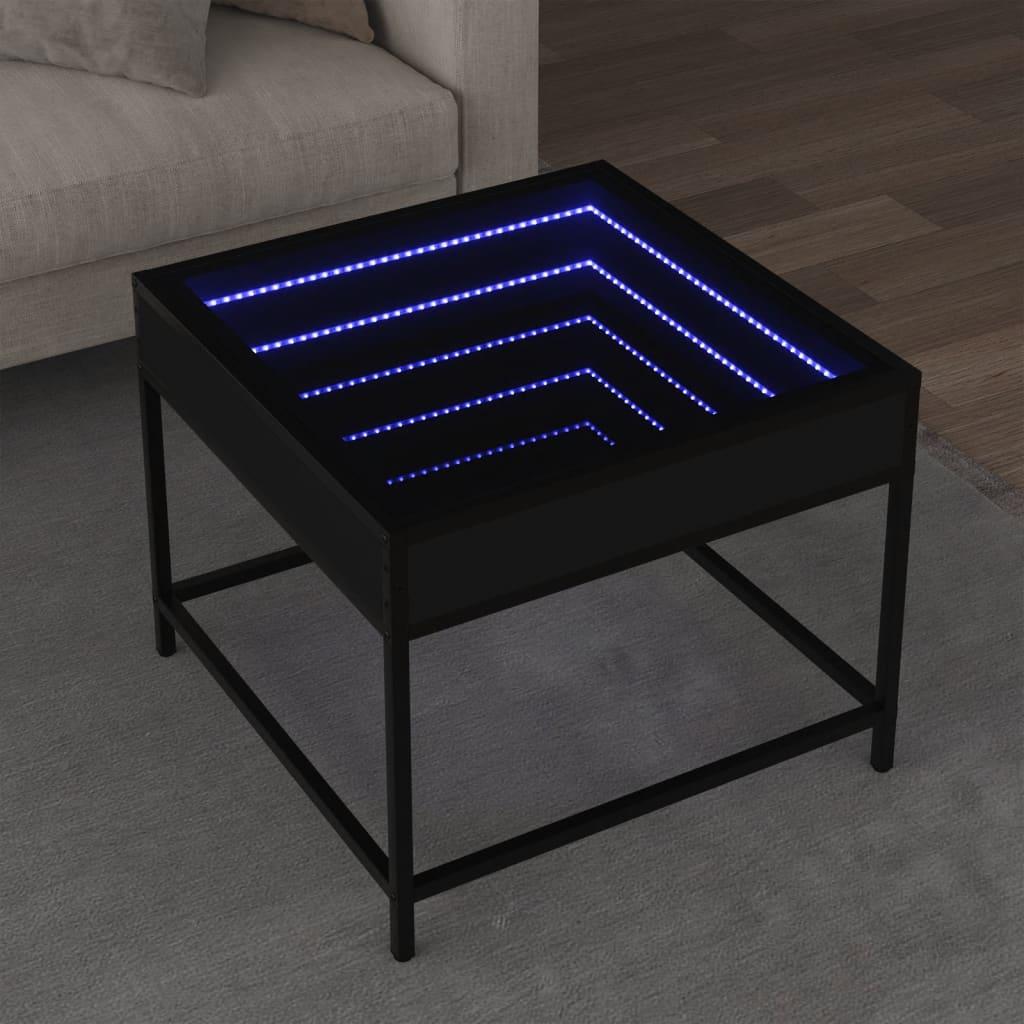 Sofabord Med Infinity Led-Lys - Sort / 50 x 50 x 41 cm