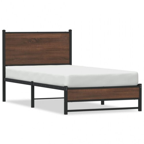 Sengeramme 75 x 190 cm uden madras - brun egetræsfarve
