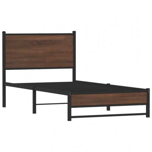 Sengeramme 75 x 190 cm uden madras - brun egetræsfarve