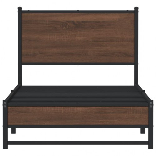 Sengeramme 75 x 190 cm uden madras - brun egetræsfarve