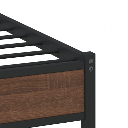 Sengeramme 75 x 190 cm uden madras - brun egetræsfarve
