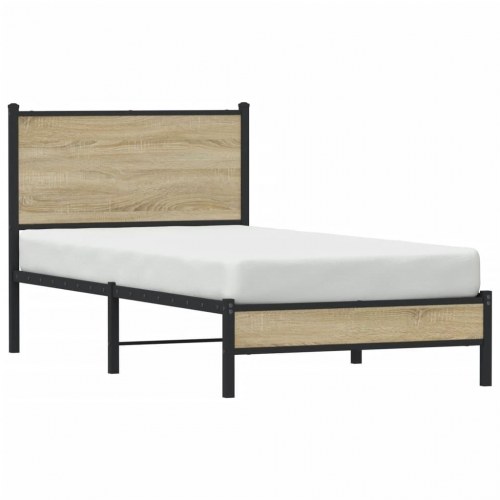 Sengeramme uden madras 90 x 200 cm i metal - sonoma-eg