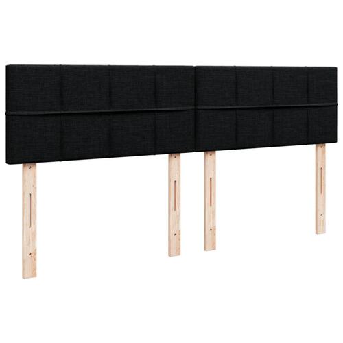 Kontinentalseng med madras 180x200 cm stof sort