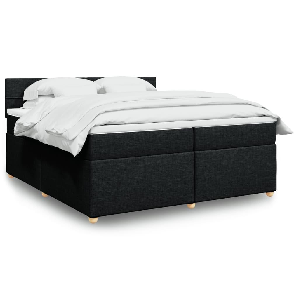 Kontinentalseng Med Madras Stof Sort - Blok med firkanter / 200 x 200 cm