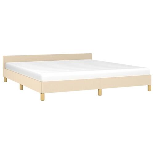 Sengeramme uden madras 160x200 cm stof cremefarvet