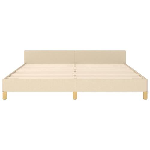 Sengeramme uden madras 160x200 cm stof cremefarvet