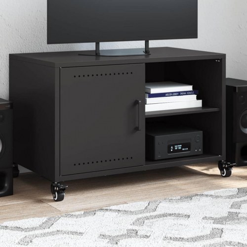 Tv-bord 68x39x43,5 cm stål sort