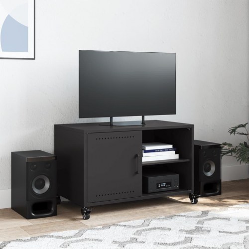 Tv-bord 68x39x43,5 cm stål sort