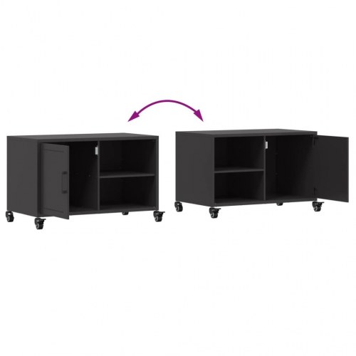 Tv-bord 68x39x43,5 cm stål sort