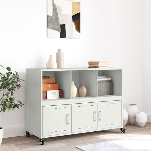 Skænk 100,5x39x72 cm stål hvid
