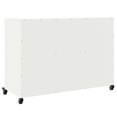 Skænk 100,5x39x72 cm stål hvid