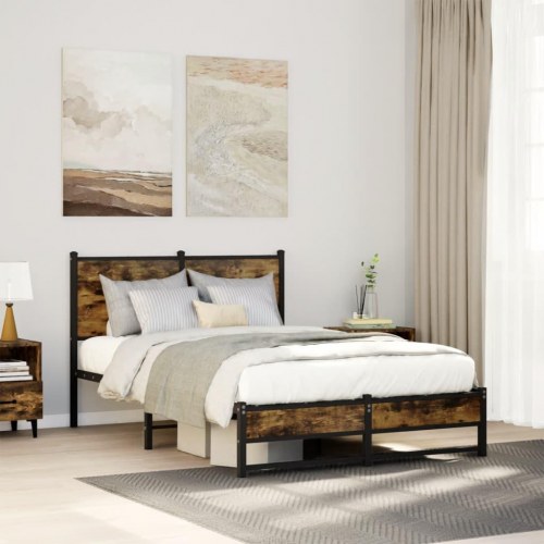 Sengeramme uden madras 120 x 190 cm - røget egetræsfarve